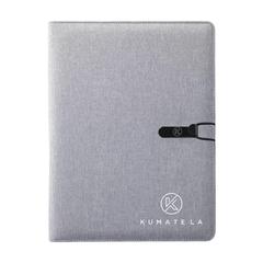 Vue Quest Portfolio RPET A4 porte-documents de couleur gris| Krokrodeal