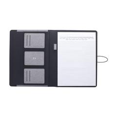 Vue Quest Portfolio RPET A4 porte-documents de couleur gris| Krokrodeal