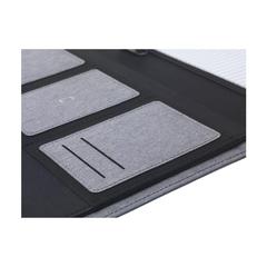 Vue Quest Portfolio RPET A4 porte-documents de couleur gris| Krokrodeal