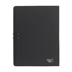 Vue Quest Portfolio RPET A4 porte-documents de couleur noir| Krokrodeal