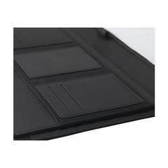 Vue Quest Portfolio RPET A4 porte-documents de couleur noir| Krokrodeal