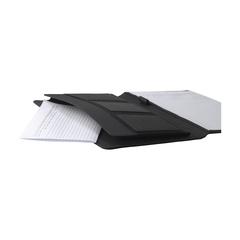 Vue Quest Portfolio RPET A4 porte-documents de couleur noir| Krokrodeal