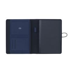 Vue Quest Portfolio RPET A5 porte-documents de couleur bleu| Krokrodeal