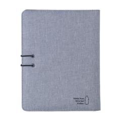 Vue Quest Portfolio RPET A5 porte-documents de couleur gris| Krokrodeal