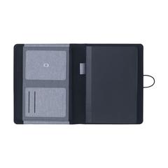 Vue Quest Portfolio RPET A5 porte-documents de couleur gris| Krokrodeal