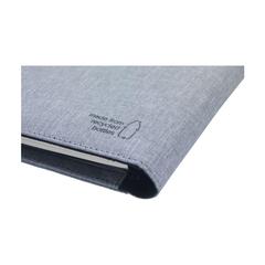 Vue Quest Portfolio RPET A5 porte-documents de couleur gris| Krokrodeal