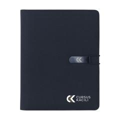 Vue Quest Portfolio RPET A5 porte-documents de couleur noir| Krokrodeal