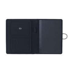 Vue Quest Portfolio RPET A5 porte-documents de couleur noir| Krokrodeal