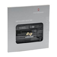 Vue Victorinox Swisscard Quattro de couleur noir| Krokrodeal