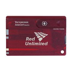 Vue Victorinox Swisscard Quattro de couleur rouge| Krokrodeal
