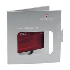 Vue Victorinox Swisscard Quattro de couleur rouge| Krokrodeal