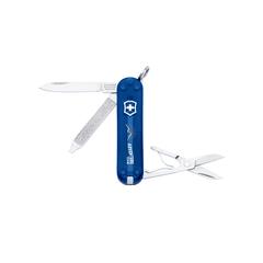 Vue Victorinox Classic SD couteau de poche de couleur bleu| Krokrodeal