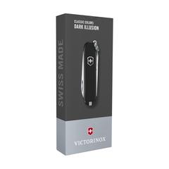 Vue Victorinox Classic SD couteau de poche de couleur noir| Krokrodeal