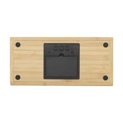Vue Bamboo Alarm Clock with Wireless Charger chargeur de couleur marron| Krokrodeal