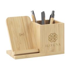 Bamboo Boss 15W FSC-100% support de charge/porte-stylo publicitaire pas cher