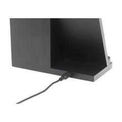 Vue Bamboo Boss 15W FSC-100% support de charge/porte-stylo de couleur noir| Krokrodeal