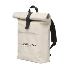 Vue Lennon Roll-Top Recycled Backpack de couleur beige| Krokrodeal