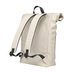 Vue Lennon Roll-Top Recycled Backpack de couleur beige| Krokrodeal