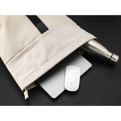 Vue Lennon Roll-Top Recycled Backpack de couleur beige| Krokrodeal