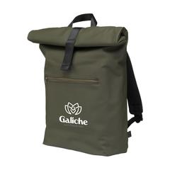 Vue Lennon Roll-Top Recycled Backpack de couleur vert| Krokrodeal
