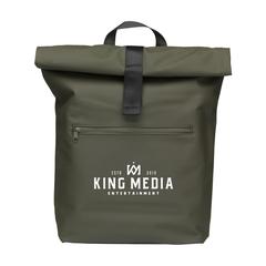 Vue Lennon Roll-Top Recycled Backpack de couleur vert| Krokrodeal