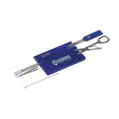 Vue Victorinox Swisscard Classic de couleur bleu| Krokrodeal