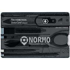 Vue Victorinox Swisscard Classic de couleur noir| Krokrodeal