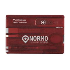 Vue Victorinox Swisscard Classic de couleur rouge| Krokrodeal