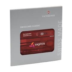 Vue Victorinox Swisscard Classic de couleur rouge| Krokrodeal