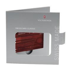 Vue Victorinox Swisscard Classic de couleur rouge| Krokrodeal