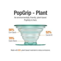 Vue PopSockets® Plant support pour téléphone de couleur blanc| Krokrodeal