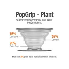 Vue PopSockets® Plant support pour téléphone de couleur gris| Krokrodeal