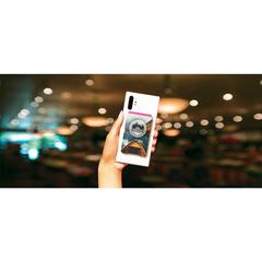 Vue PopSockets® PopWallet+ porte-carte avec PopGrip de couleur blanc| Krokrodeal