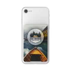 Vue PopSockets® PopWallet+ porte-carte avec PopGrip de couleur noir| Krokrodeal