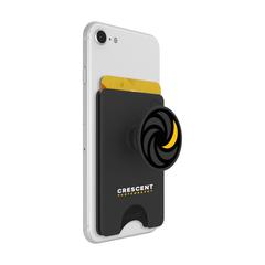 Vue PopSockets® PopWallet+ porte-carte avec PopGrip de couleur noir| Krokrodeal