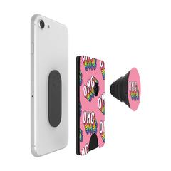 Vue PopSockets® PopWallet+ porte-carte avec PopGrip de couleur noir| Krokrodeal