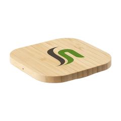 Vue Bamboo 5W Wireless Charger chargeur sans fil de couleur marron| Krokrodeal