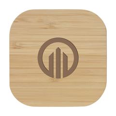 Vue Bamboo 5W Wireless Charger chargeur sans fil de couleur marron| Krokrodeal