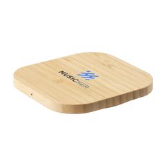 Vue Bamboo FSC-100% Wireless Charger 15W chargeur sans fil de couleur marron| Krokrodeal