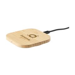 Vue Bamboo FSC-100% Wireless Charger 15W chargeur sans fil de couleur marron| Krokrodeal