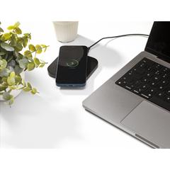 Vue Bamboo FSC-100% Wireless Charger 15W chargeur sans fil de couleur noir| Krokrodeal