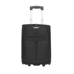 Vue Cabinet Trolley valise à roulettes de couleur noir| Krokrodeal