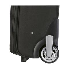 Vue Cabinet Trolley valise à roulettes de couleur noir| Krokrodeal