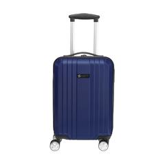 Vue Oxfort Trolley valise à roulettes de couleur bleu| Krokrodeal