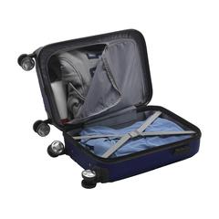 Vue Oxfort Trolley valise à roulettes de couleur bleu| Krokrodeal