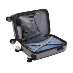 Vue Oxfort Trolley valise à roulettes de couleur gris| Krokrodeal