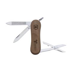 Vue Victorinox Evowood 5 couteau de poche de couleur marron| Krokrodeal