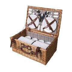 Vue QualityTime panier pique-nique de couleur marron| Krokrodeal
