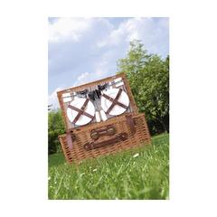 Vue QualityTime panier pique-nique de couleur marron| Krokrodeal