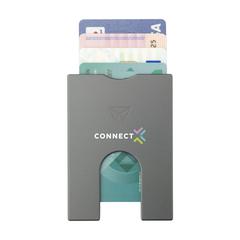 Vue Walter Wallet Recycled Aluminium Slim -4- porte-cartes de couleur gris| Krokrodeal